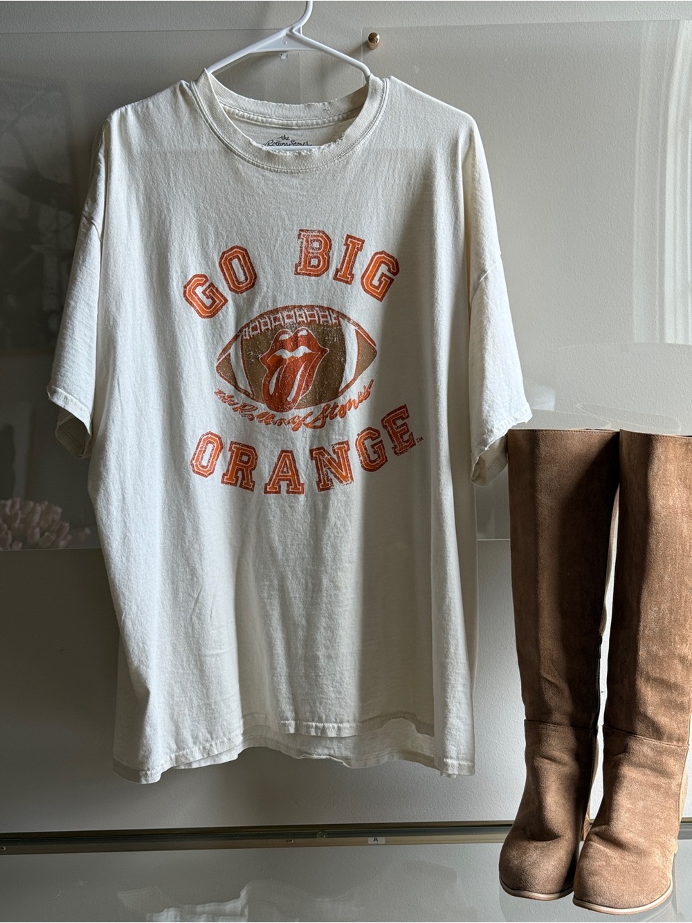 Go big orange TN shirt dress- l/xl